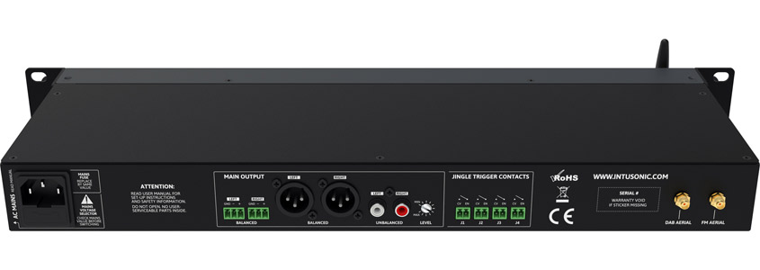 INTUSONIC INTUWORX NSA52 Audioquelle DAB+ USB 19 Zoll 1HE