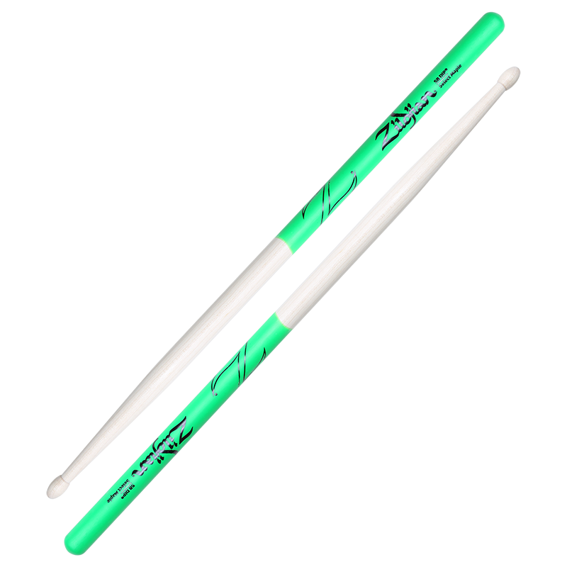 Zildjian 5B Maple Green DIP Drumsticks Ahorn grün