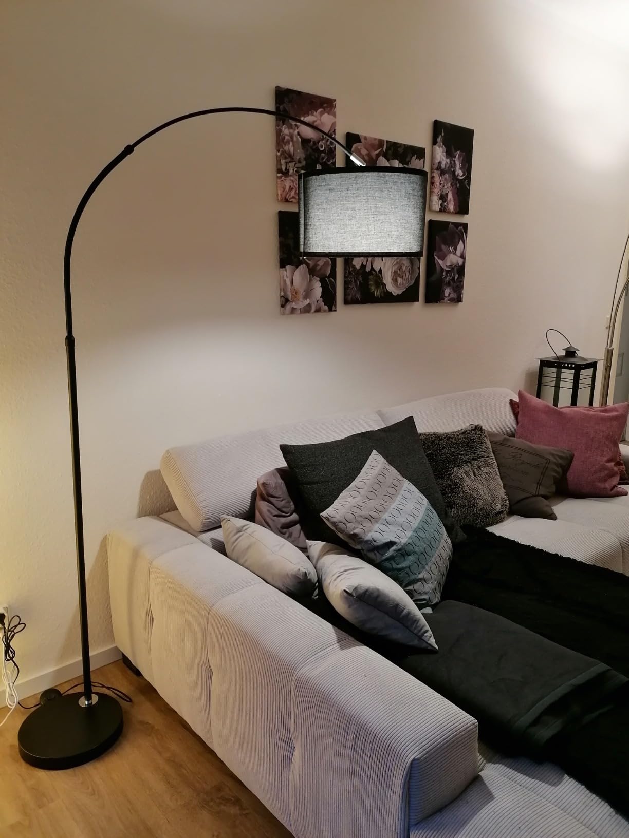 Modlicht Jasmin Bogenlampe Stehlampe Beige 165-180cm E27