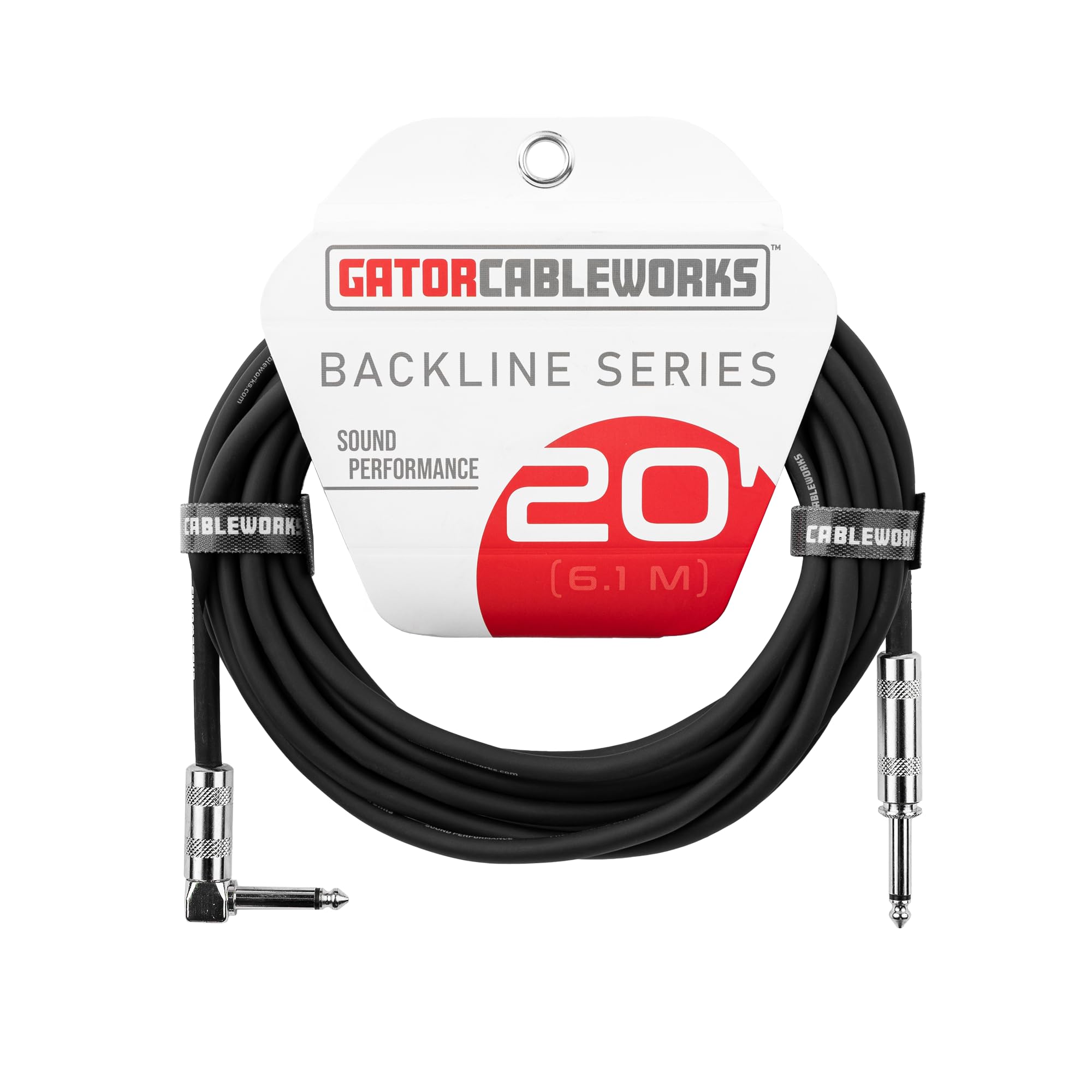 Gator GCWB-INS-20RA Audiokabel 6m Klinke Winkel
