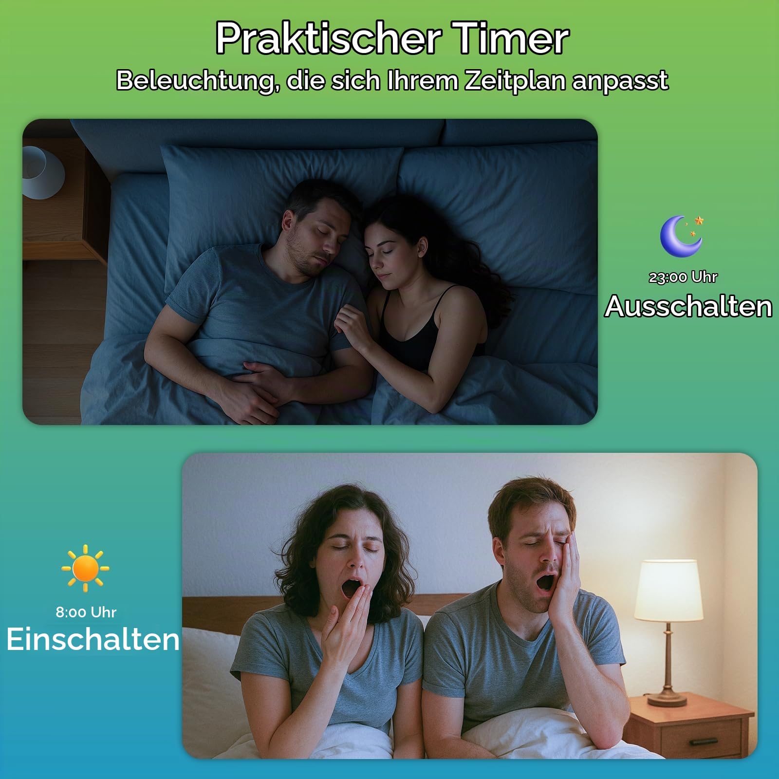 Alusso Smart Glühbirne E27 RGB 10W 2er Set dimmbar