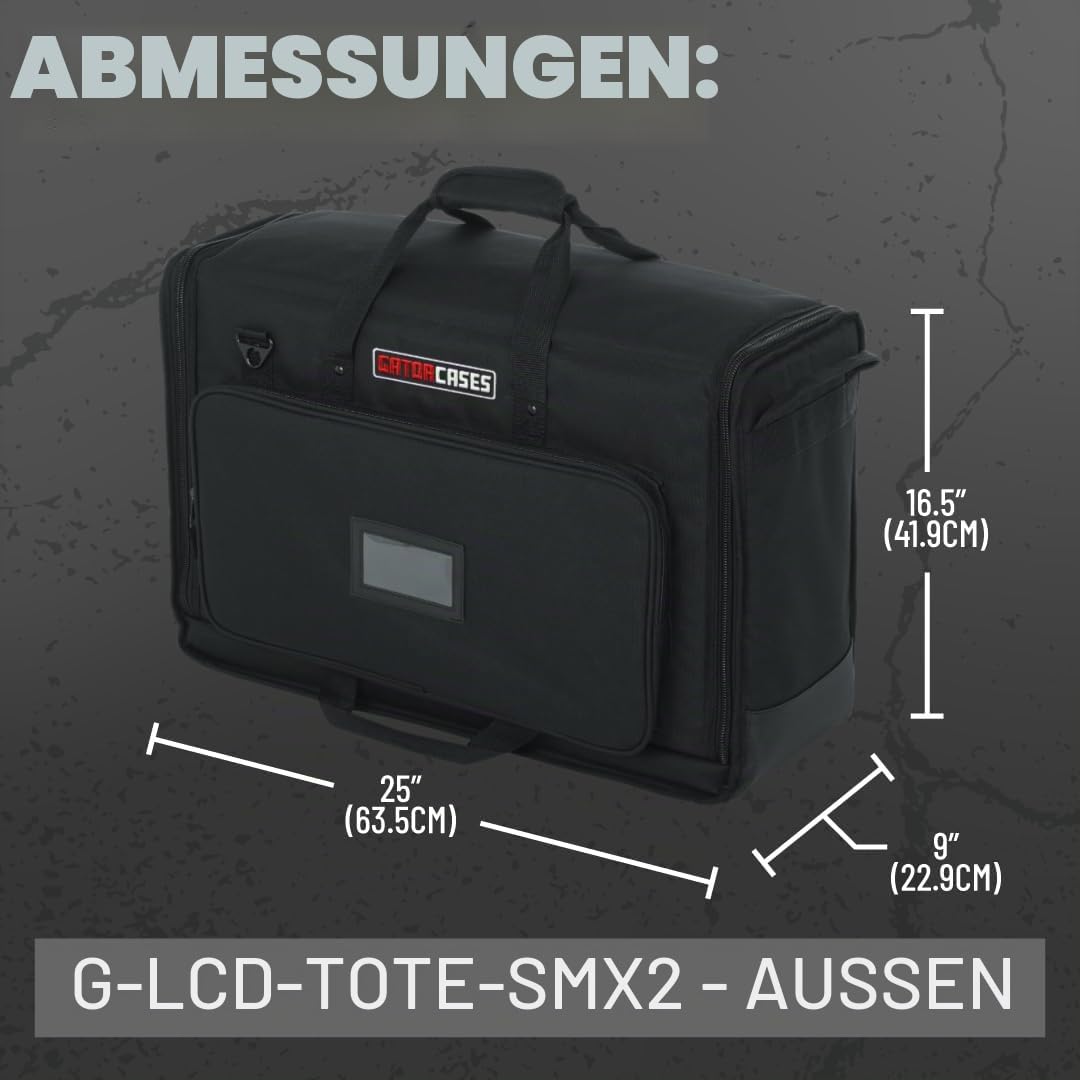 Gator G-LCD-TOTE-SMX2 Monitor-Tragetasche 19-24 Zoll dual