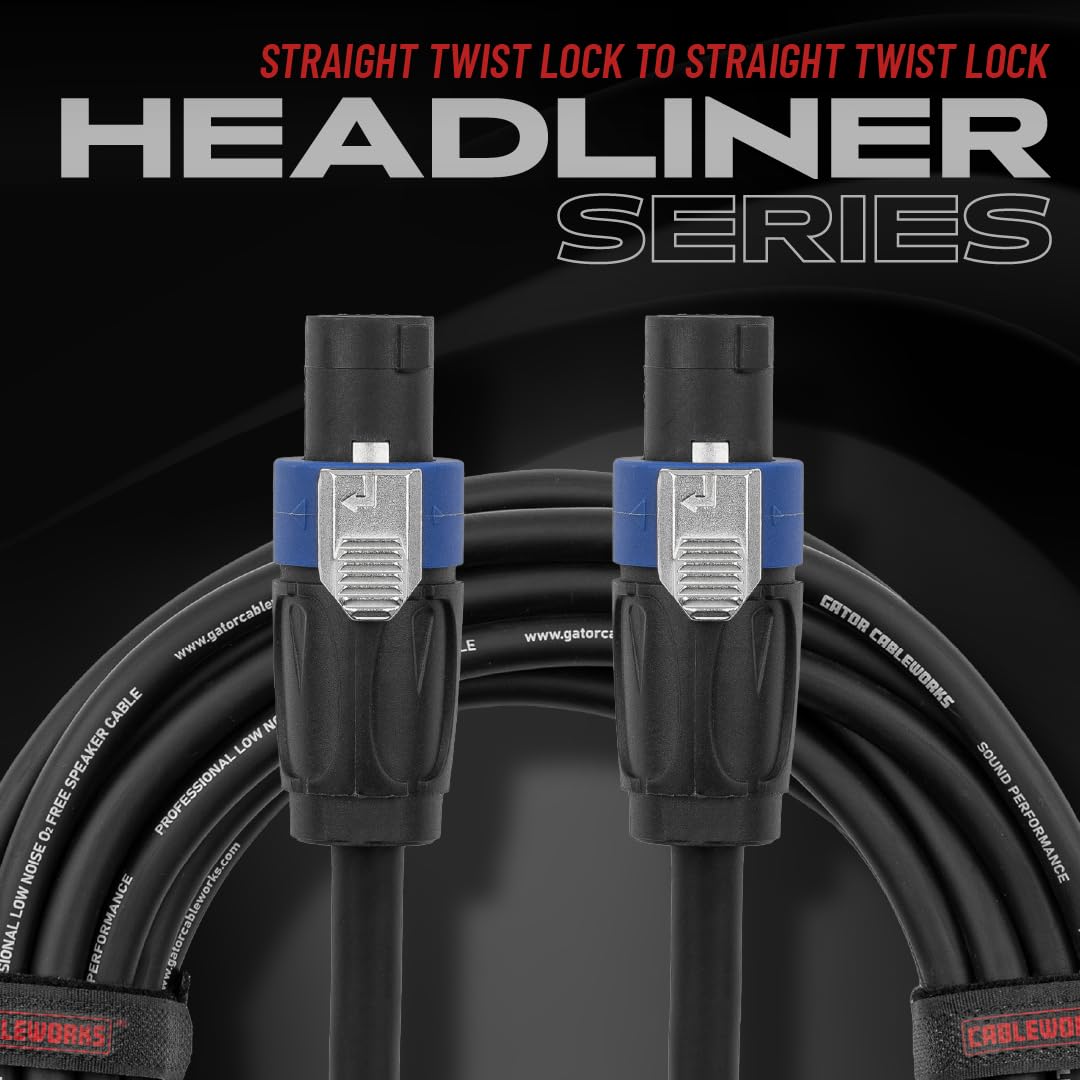 Gator Cables GCWH-SPK-03-2TL Lautsprecherkabel 0,9m Twist-Lock