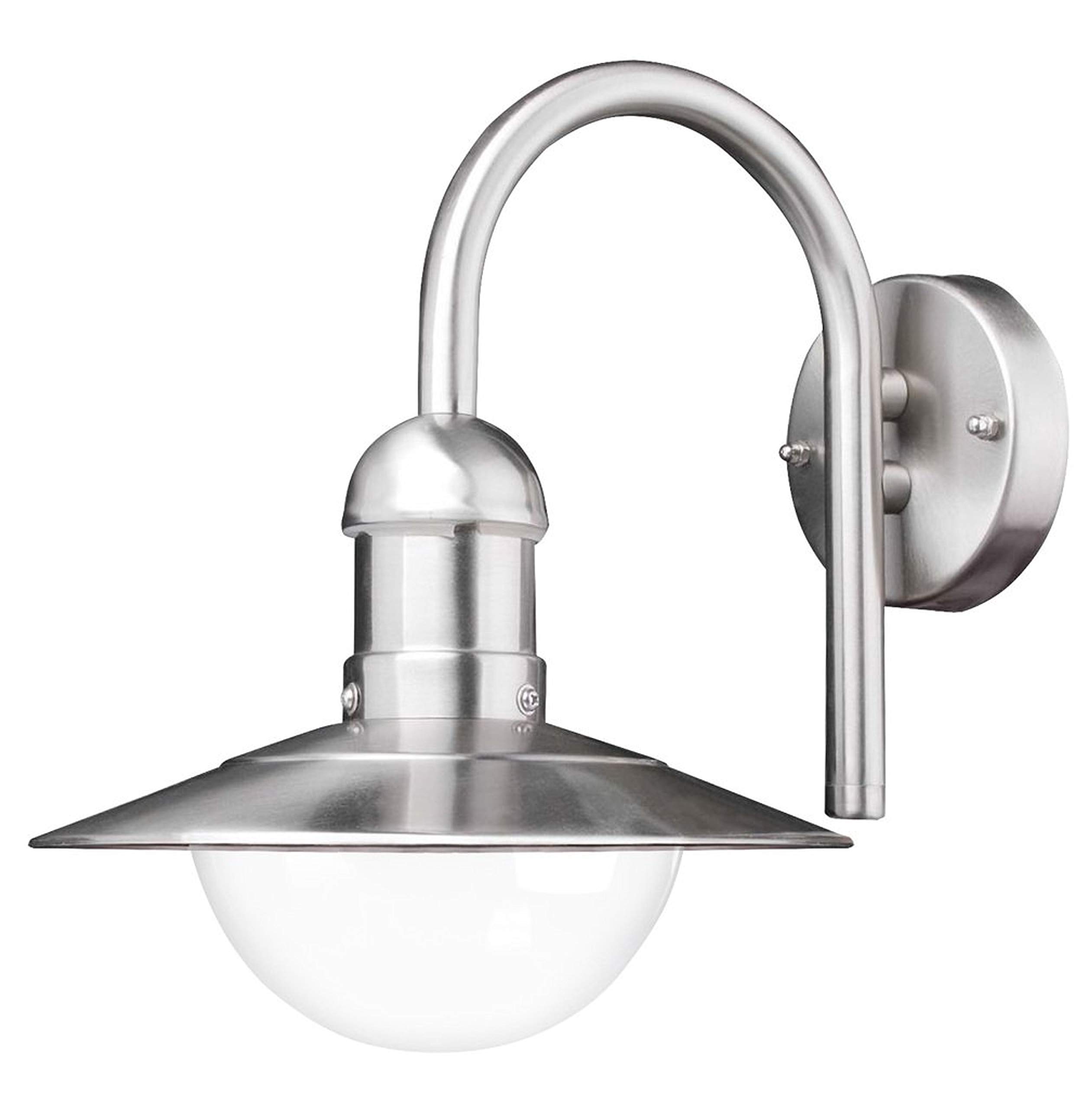 Ledino Ledar Wandleuchte Hof E27 Edelstahl IP44 Outdoor