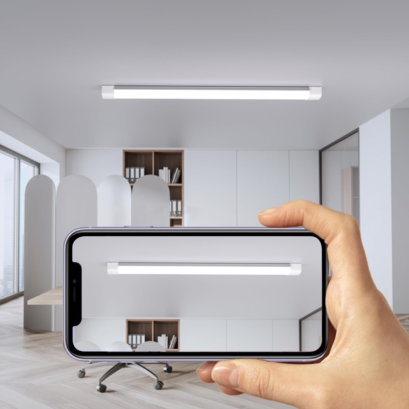 Modlicht LED Feuchtraumleuchte 150cm kaltweiss 4er Set 5000K