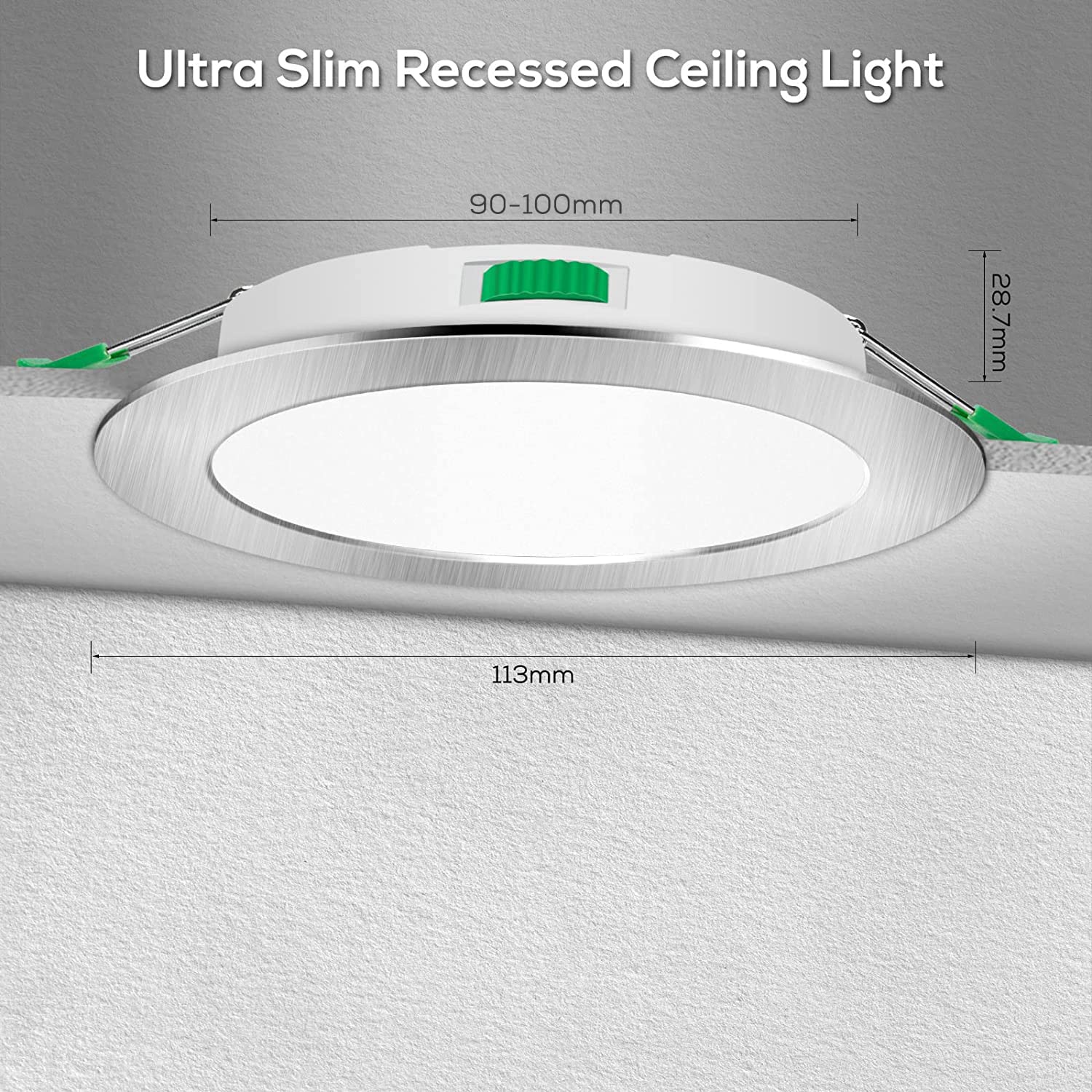 Alusso Einbaustrahler 7W LED Deckenspots 12er Set IP44