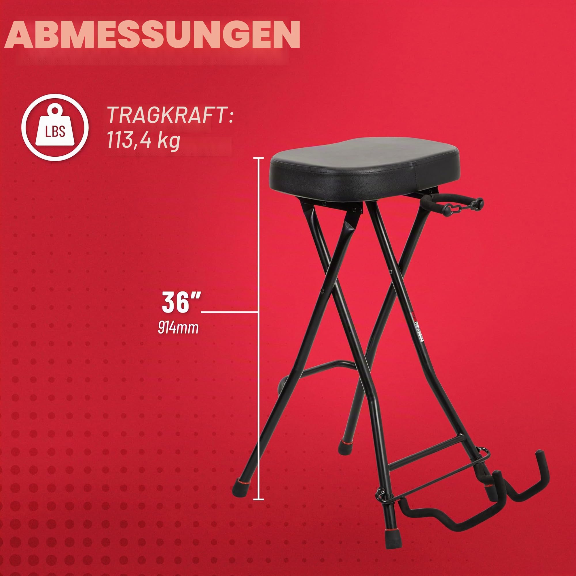 Gator Guitar GFW-GTRSTOOL Gitarrenhocker mit Ständer