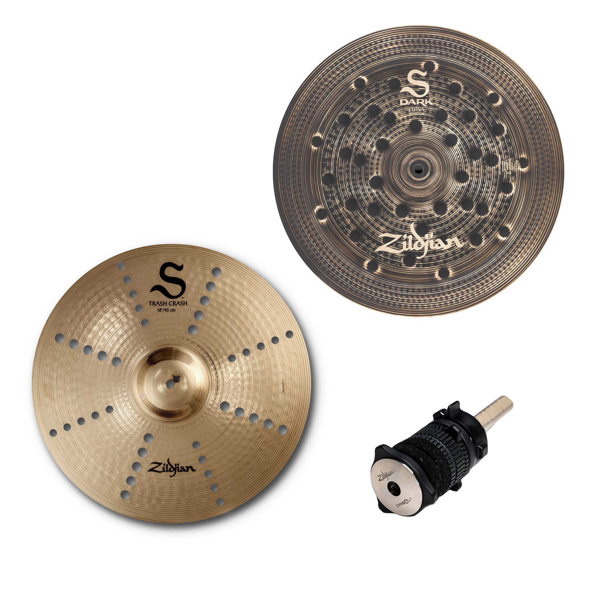 Zildjian FX Family Blackout Stack Becken 18 Zoll dunkel