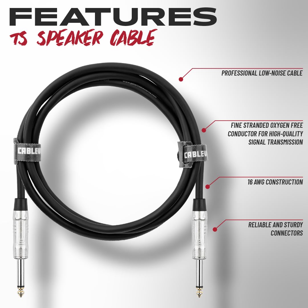 Gator Cableworks GCWB-SPK-10 Lautsprecherkabel 3m TS robust