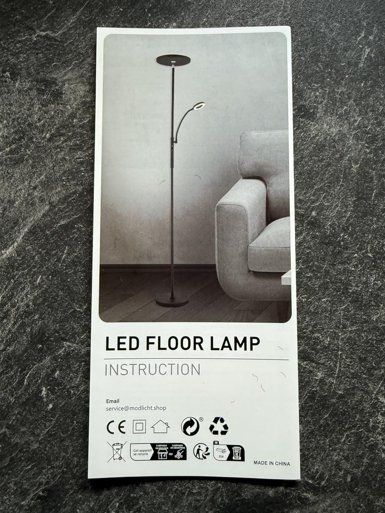 Modlicht Stehlampe dimmbar 4200LM Schwarz mit Fernbedienung