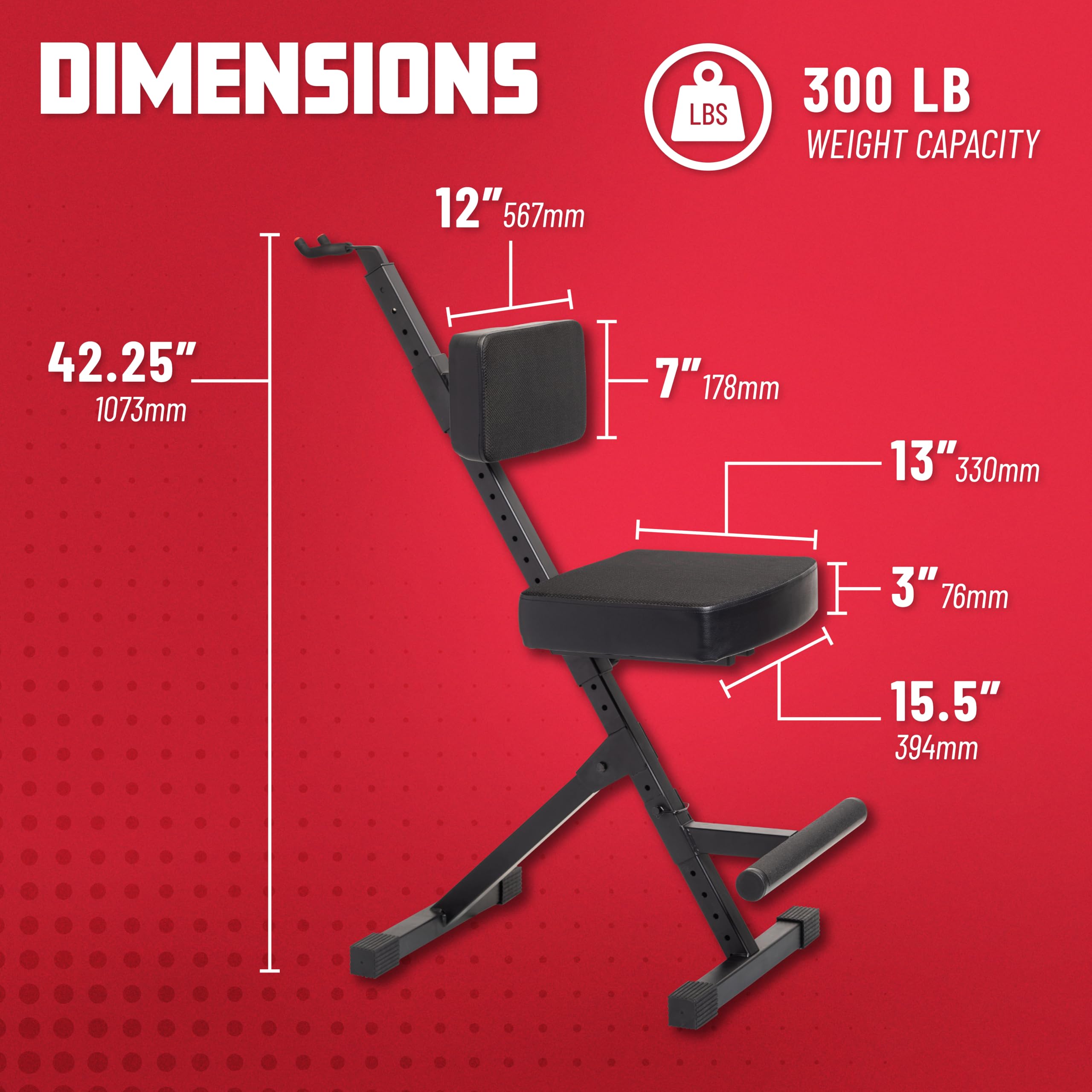 Gator Frameworks GFW-GTR-SEATDLX Gitarrensitz höhenverstellbar