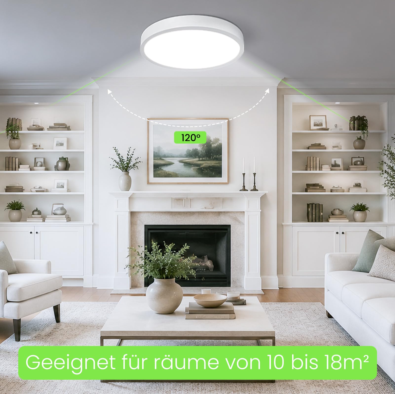 Alusso Deckenleuchte LED rund 1980lm 3CCT weiß IP44