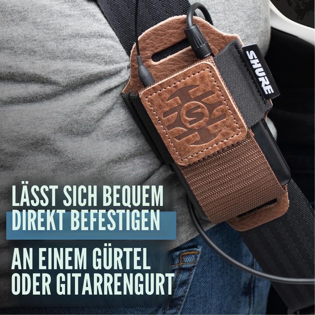 Shure by Gator SH-BODYPACK-PBK-L Gürteltasche schwarz Leder