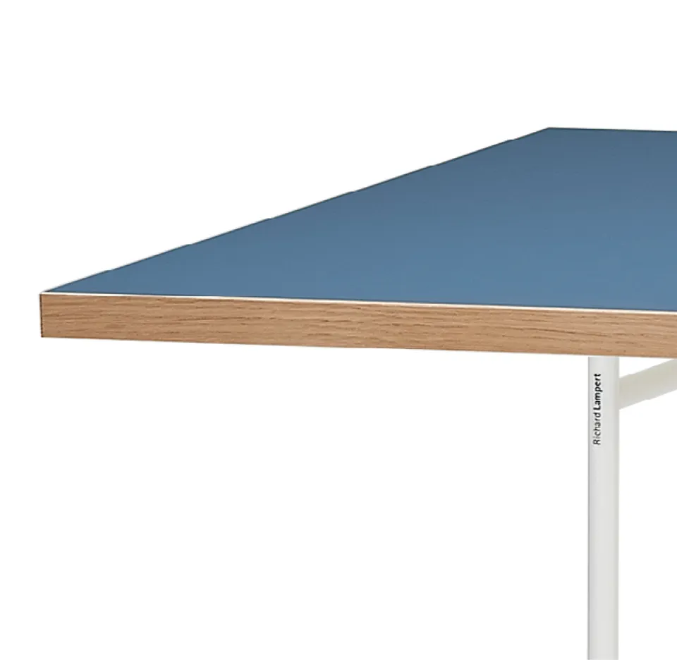Richard Lampert Eiermann Tisch 180x90 Linoleum blau