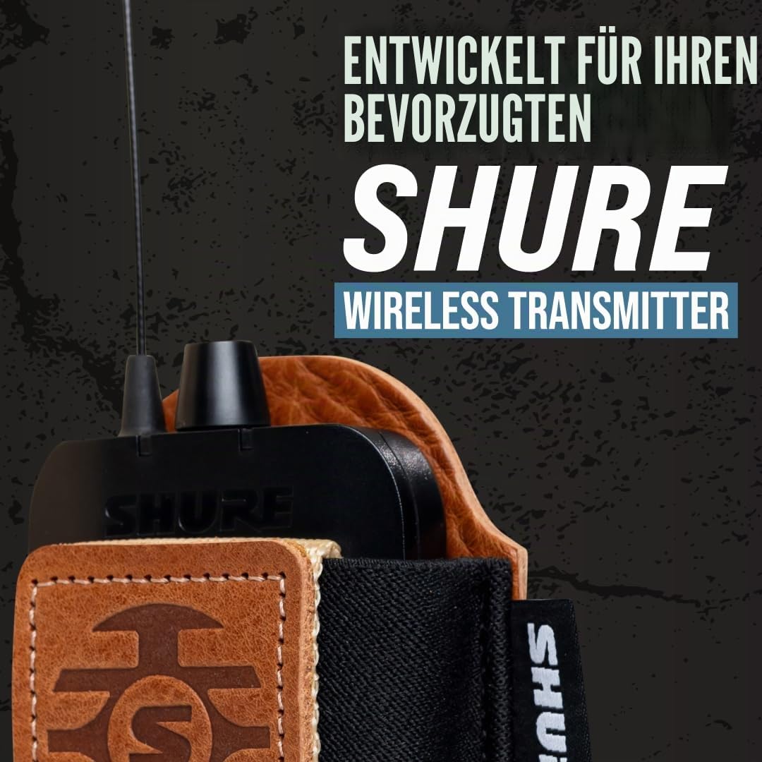 Shure by Gator SH-BODYPACK-PBK-L Gürteltasche schwarz Leder