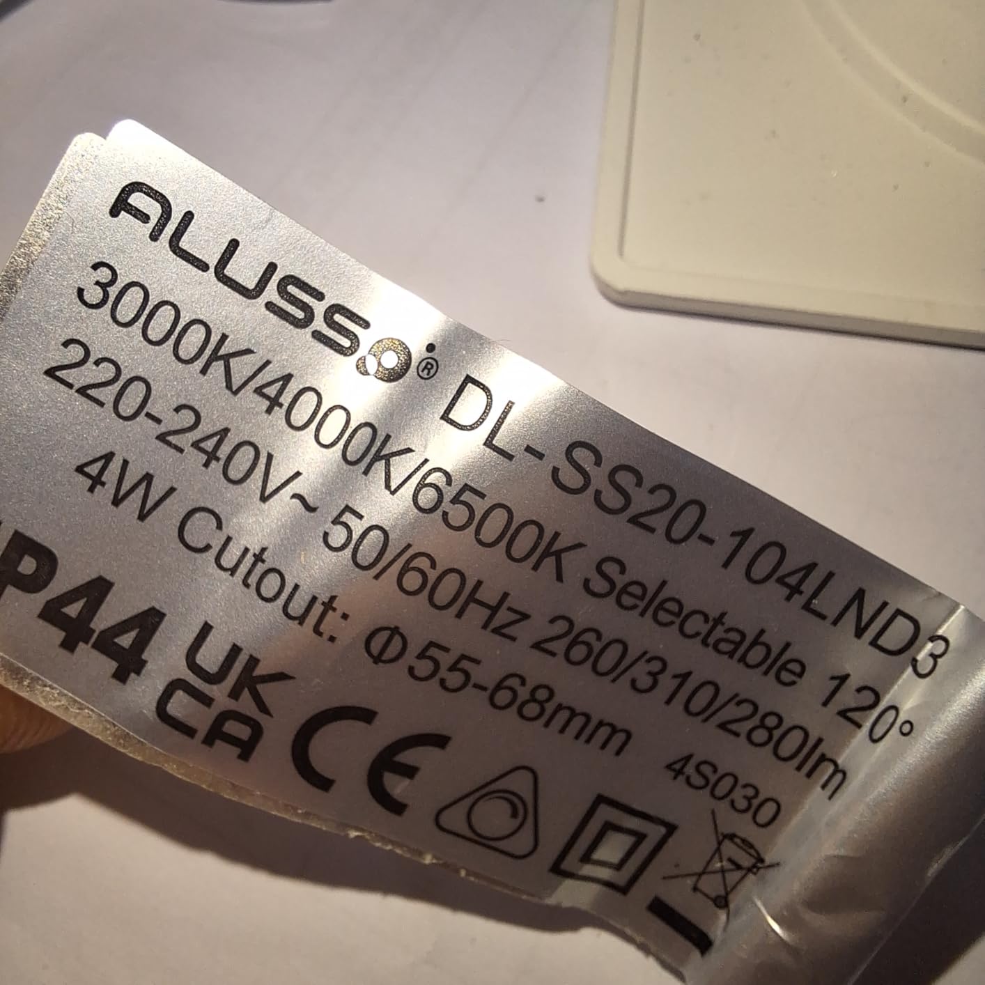 Alusso Einbaustrahler 68mm Weiß dimmbar 12er Set
