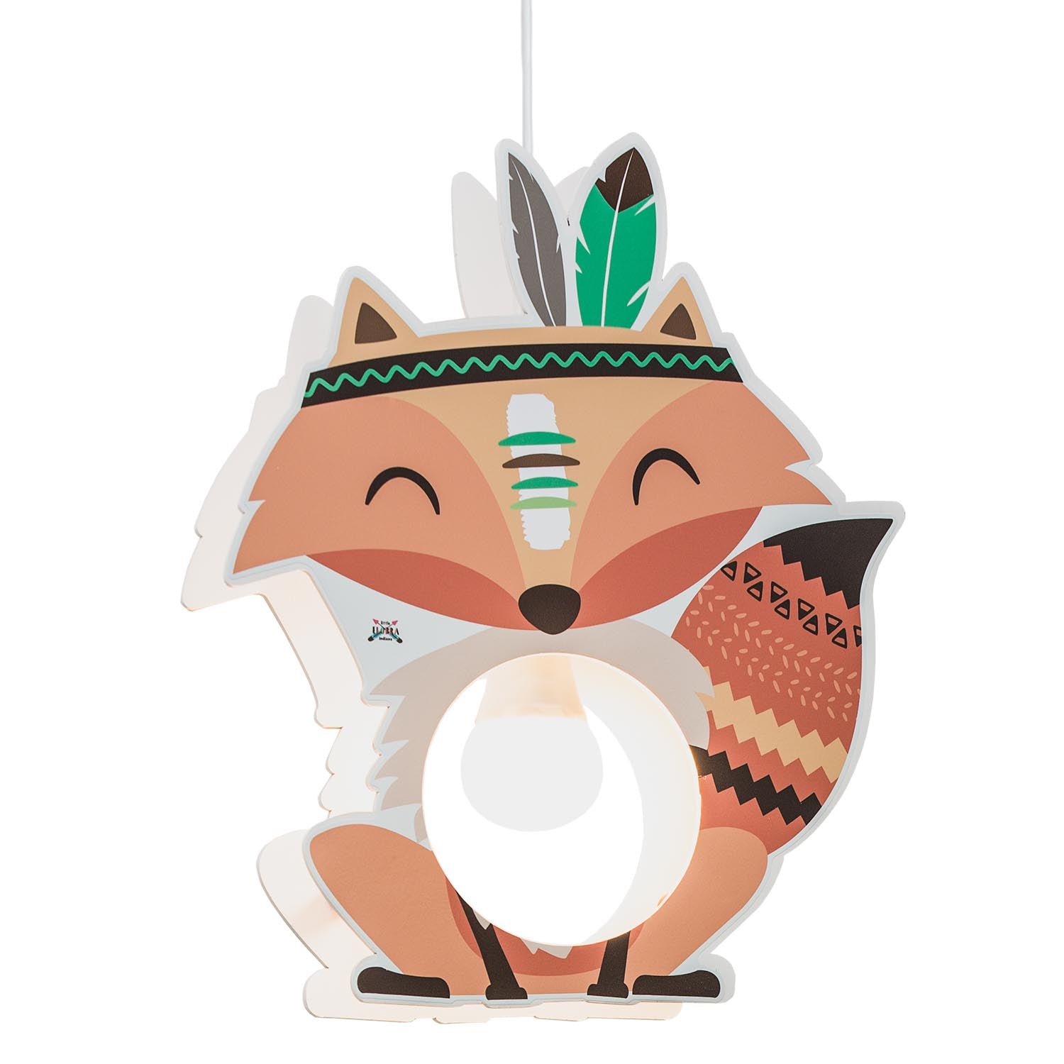 Elobra Little Indians Fuchs Filip Pendelleuchte Holz orange