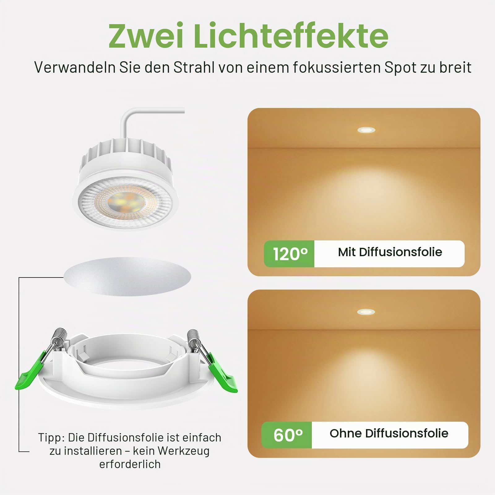 Alusso Einbaustrahler Weiß Schwenkbar 6W 6er Set 3CCT