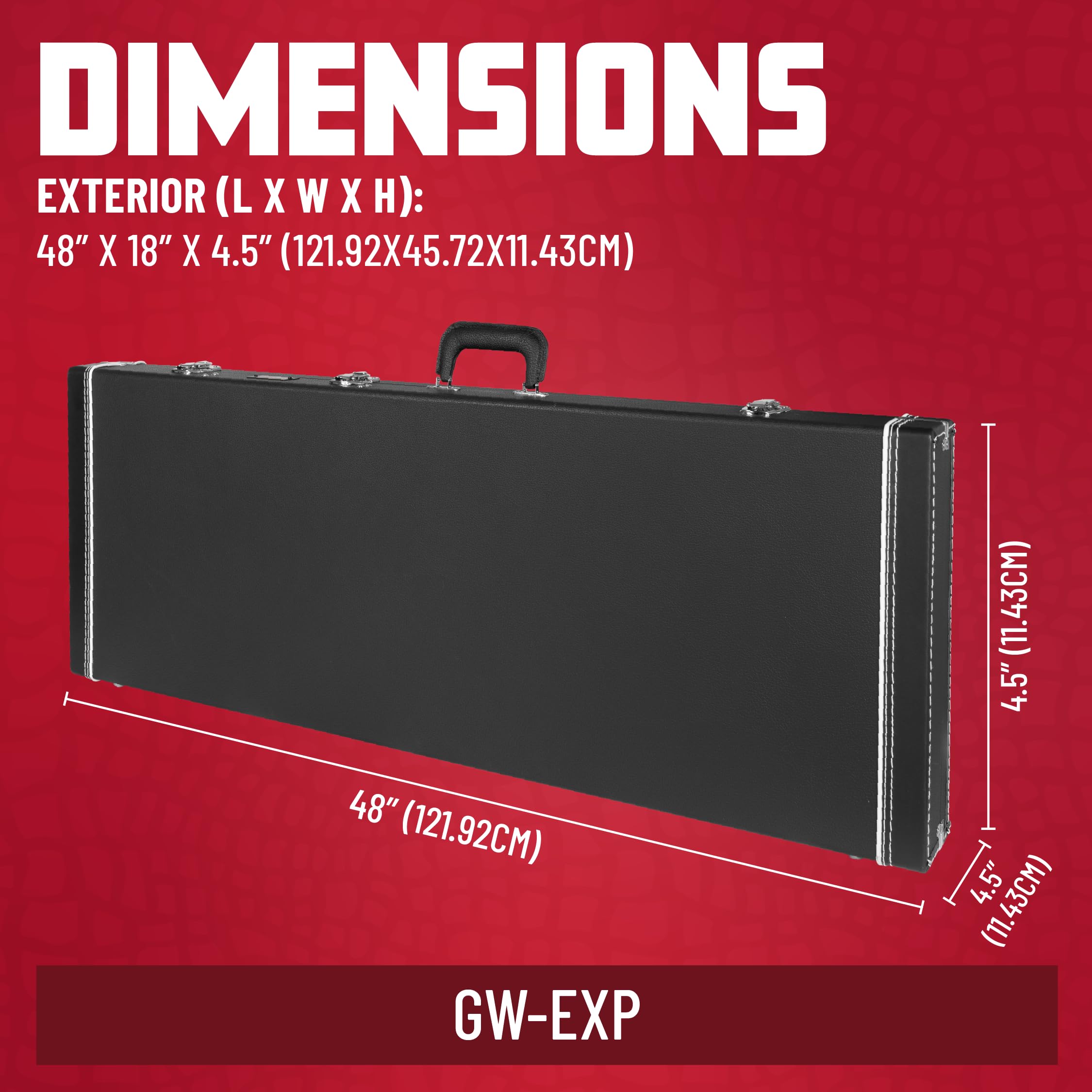Gator GW-EXP Deluxe Holzkoffer Explorer Gitarrenkoffer Plüsch