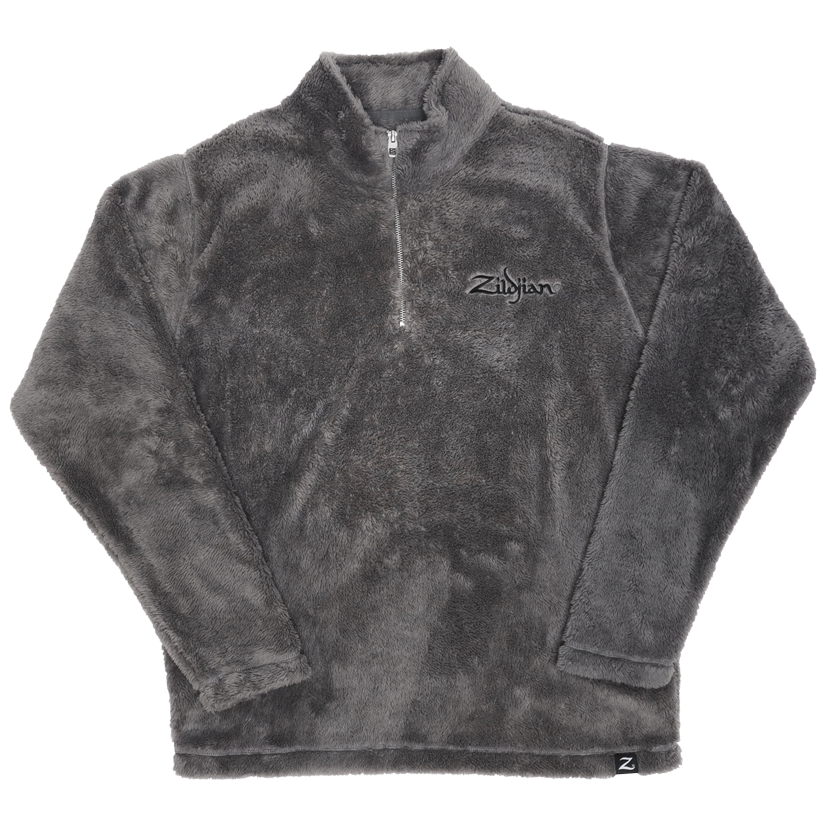 Zildjian Quarter Zip Sherpa Pullover Fleece Grau Polyester