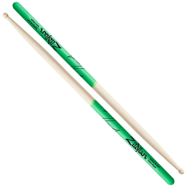 Zildjian Super 7A Maple Green DIP Drumsticks leicht