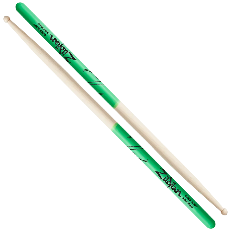 Zildjian Super 7A Maple Green DIP Drumsticks leicht