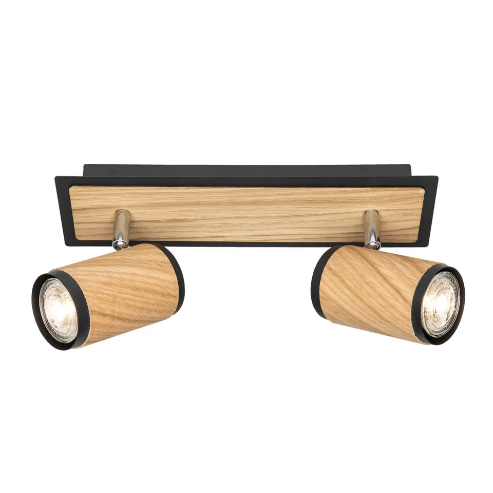 Elobra Living Bolivia 2 Deckenleuchte Eiche Holz GU10