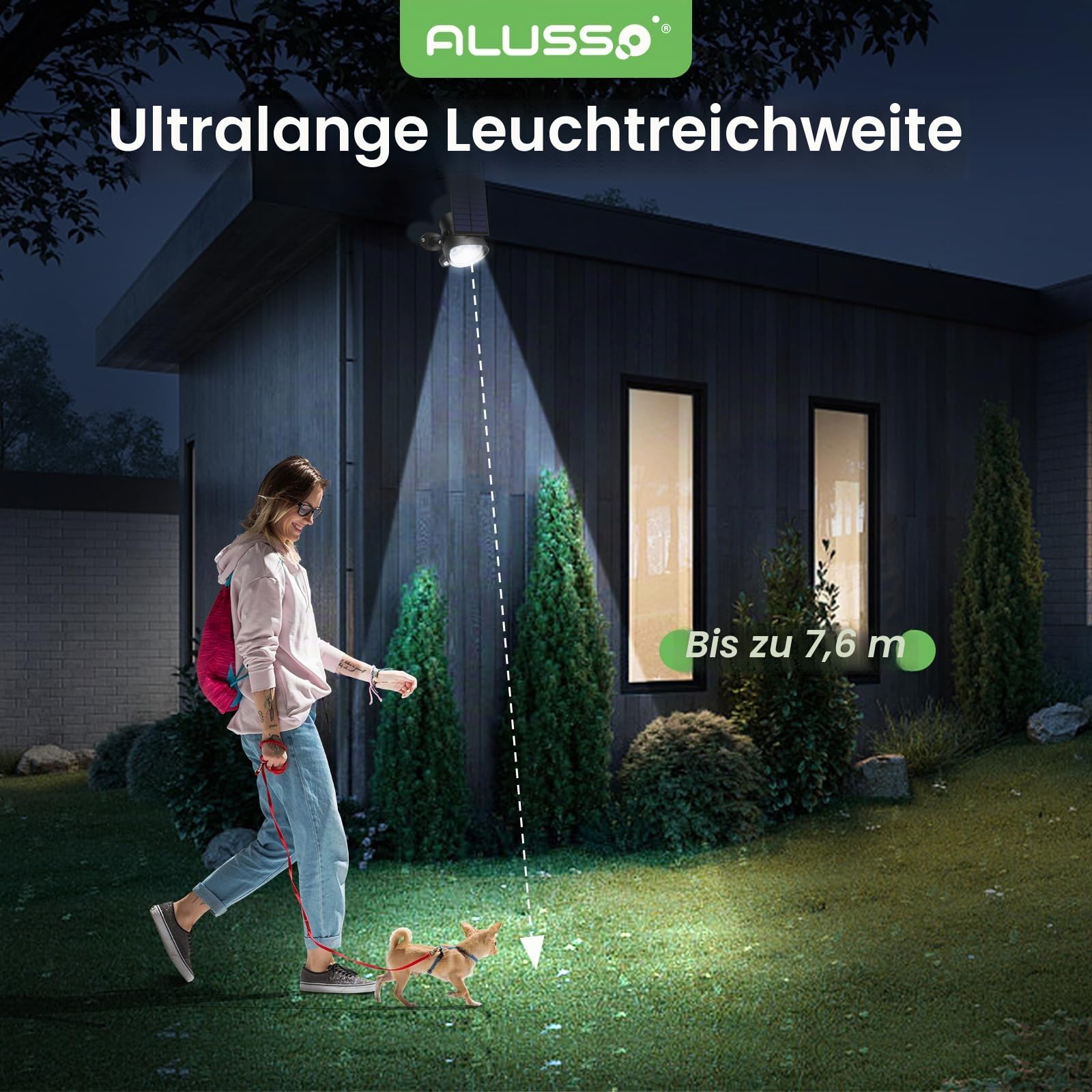Alusso Solar Light Strahler 4er Set 3CCT mit Bewegungsmelder