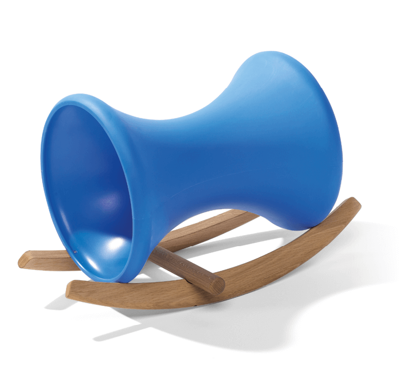 Richard Lampert Rocker Stuhl Blau Auslaufmodell