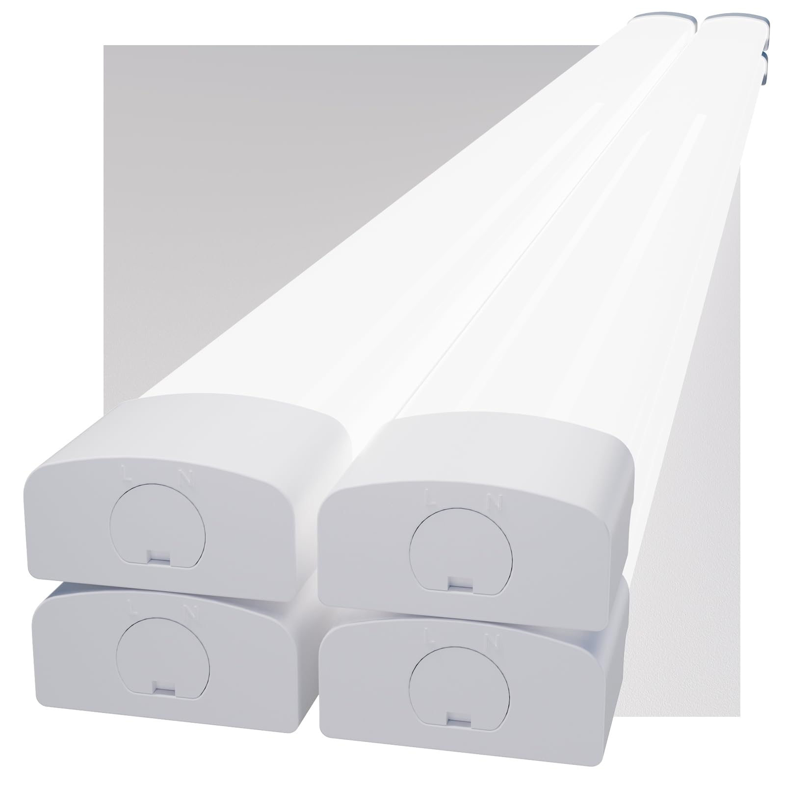 Modlicht LED Feuchtraumleuchte 150cm kaltweiss 4er Set 5000K