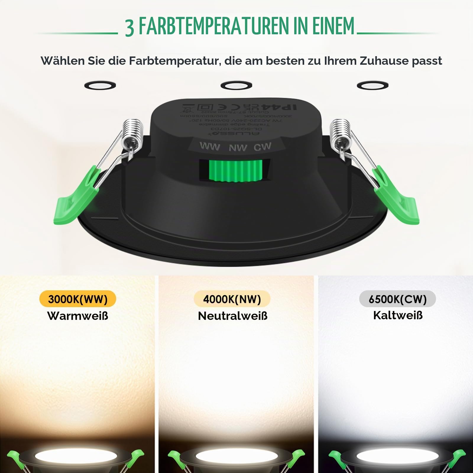 Alusso Recessed Ceiling Light LED Leiste 120cm 11er Set 4800lm