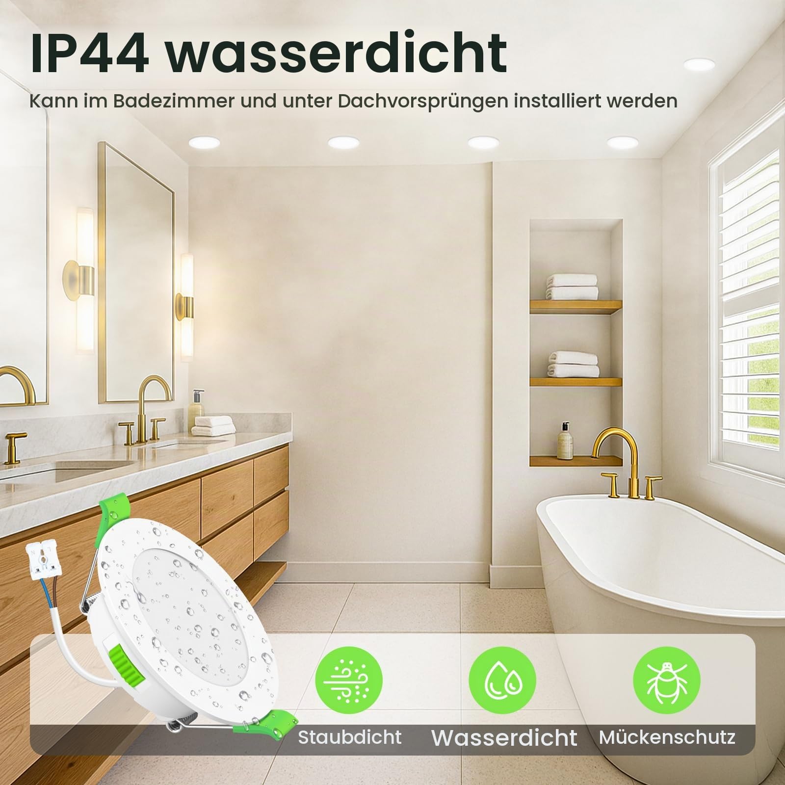 Alusso Recessed Einbaustrahler 6er Set dimmbar weiß