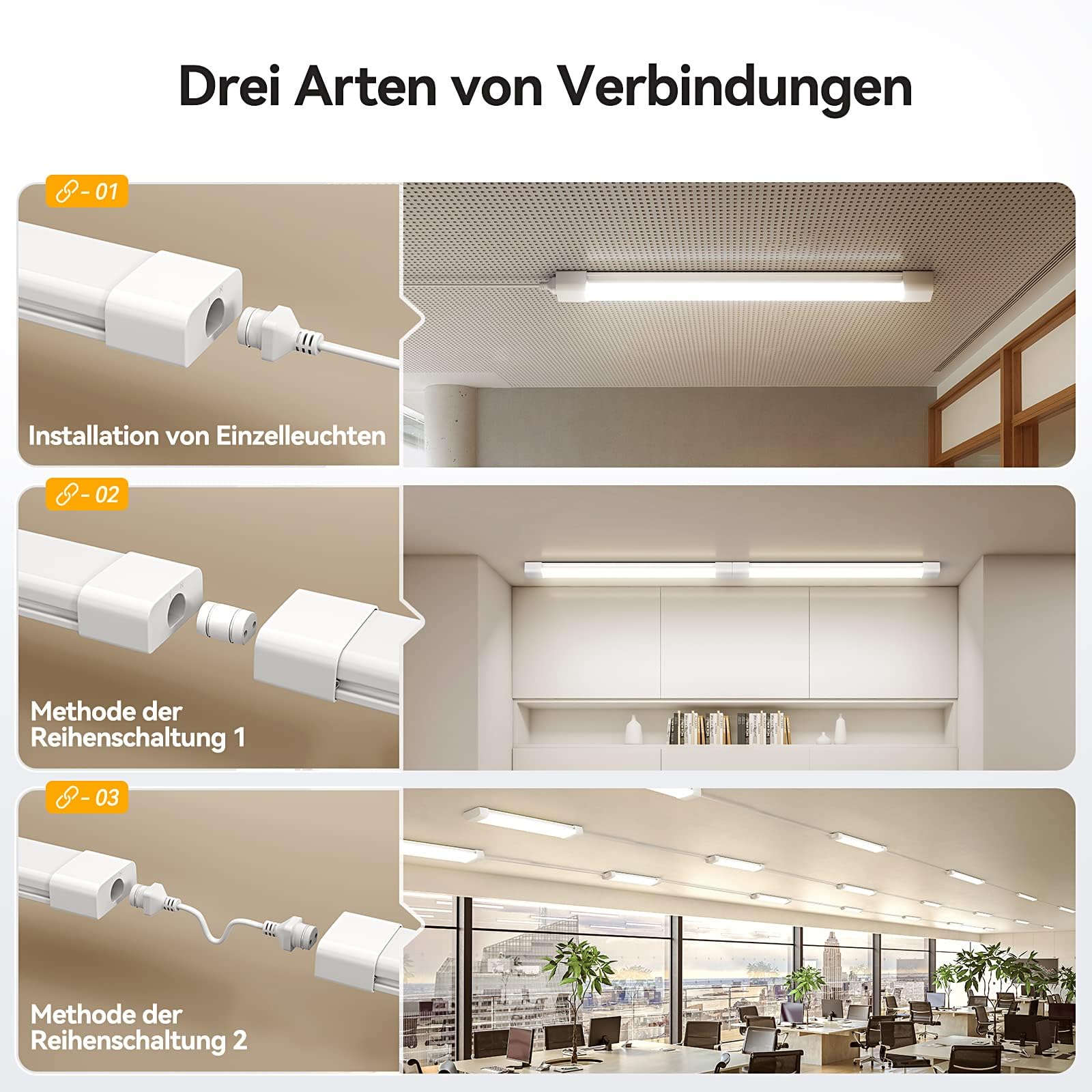 Modlicht LED Feuchtraumleuchte 120cm 36W neutralweiß