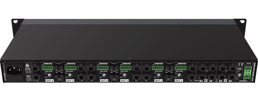 INTUSONIC INTUWORX DLA26 Splitter 2-in-6 Zonen mit EQ