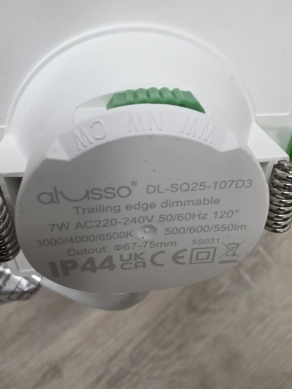 Alusso Einbaustrahler 230V 7W Spots Weiß 6er Set IP44