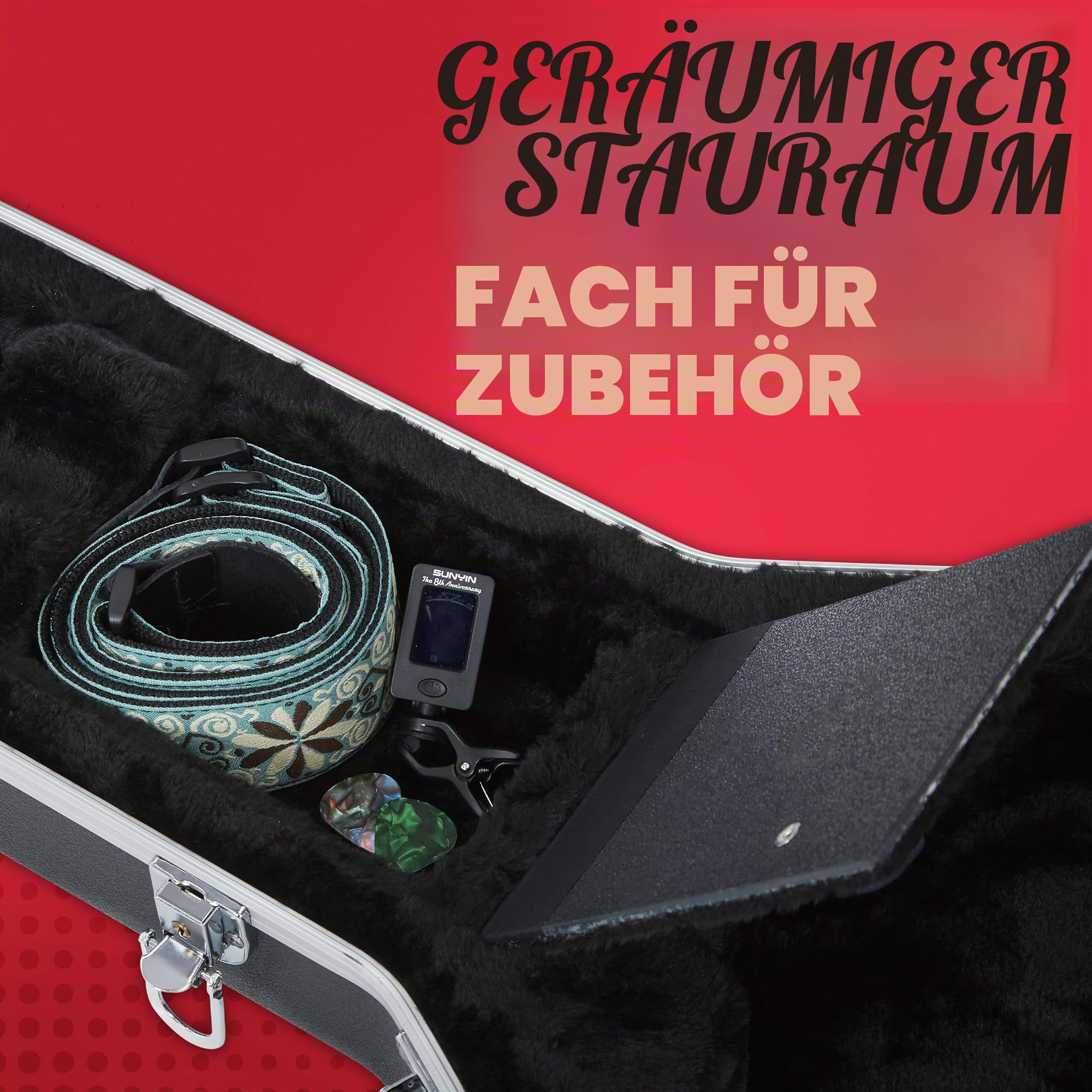 Gator GC-Parlor Parlor-Gitarrenkoffer ABS-Hartschale Schwarz