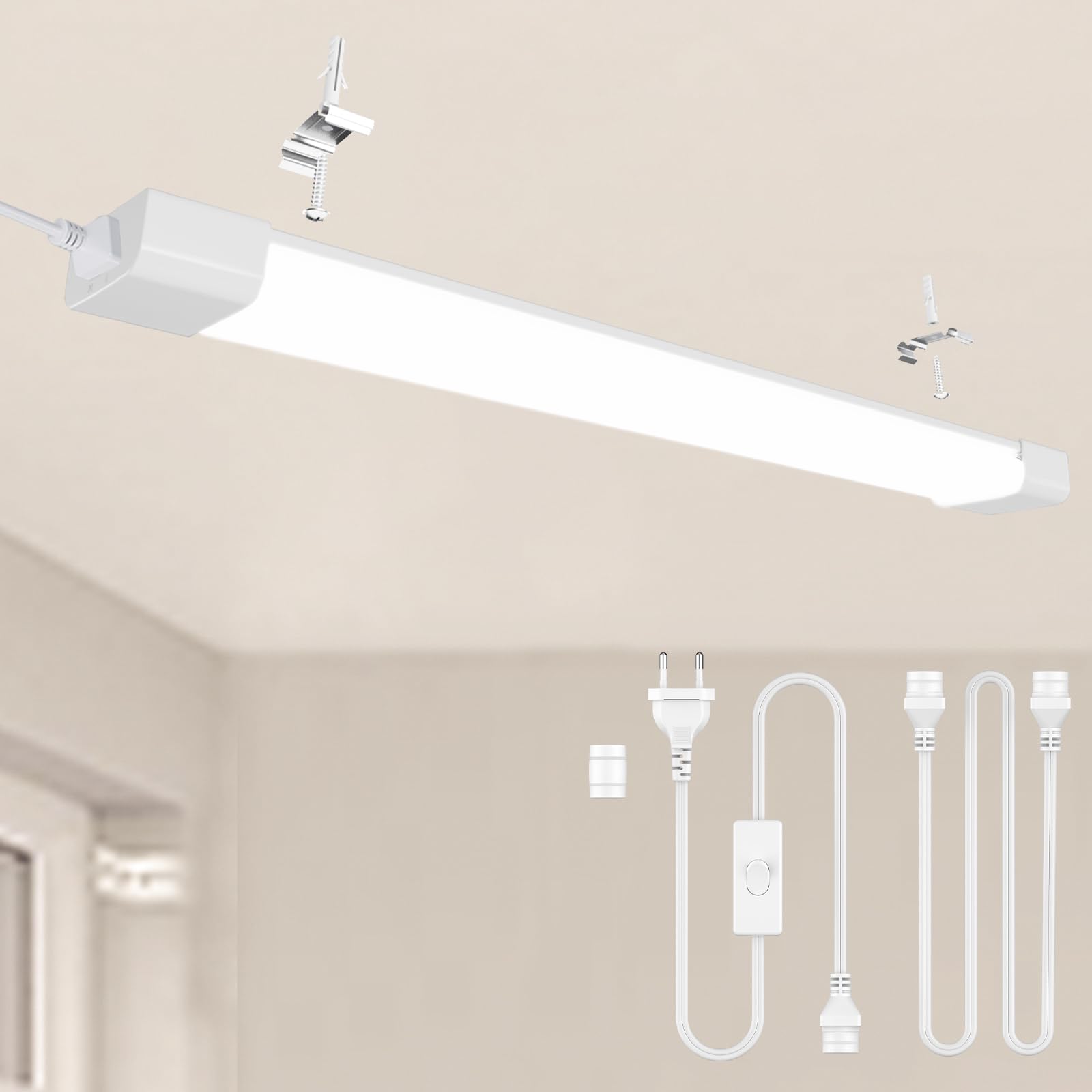 Modlicht LED Feuchtraumleuchte 120cm 36W neutralweiß