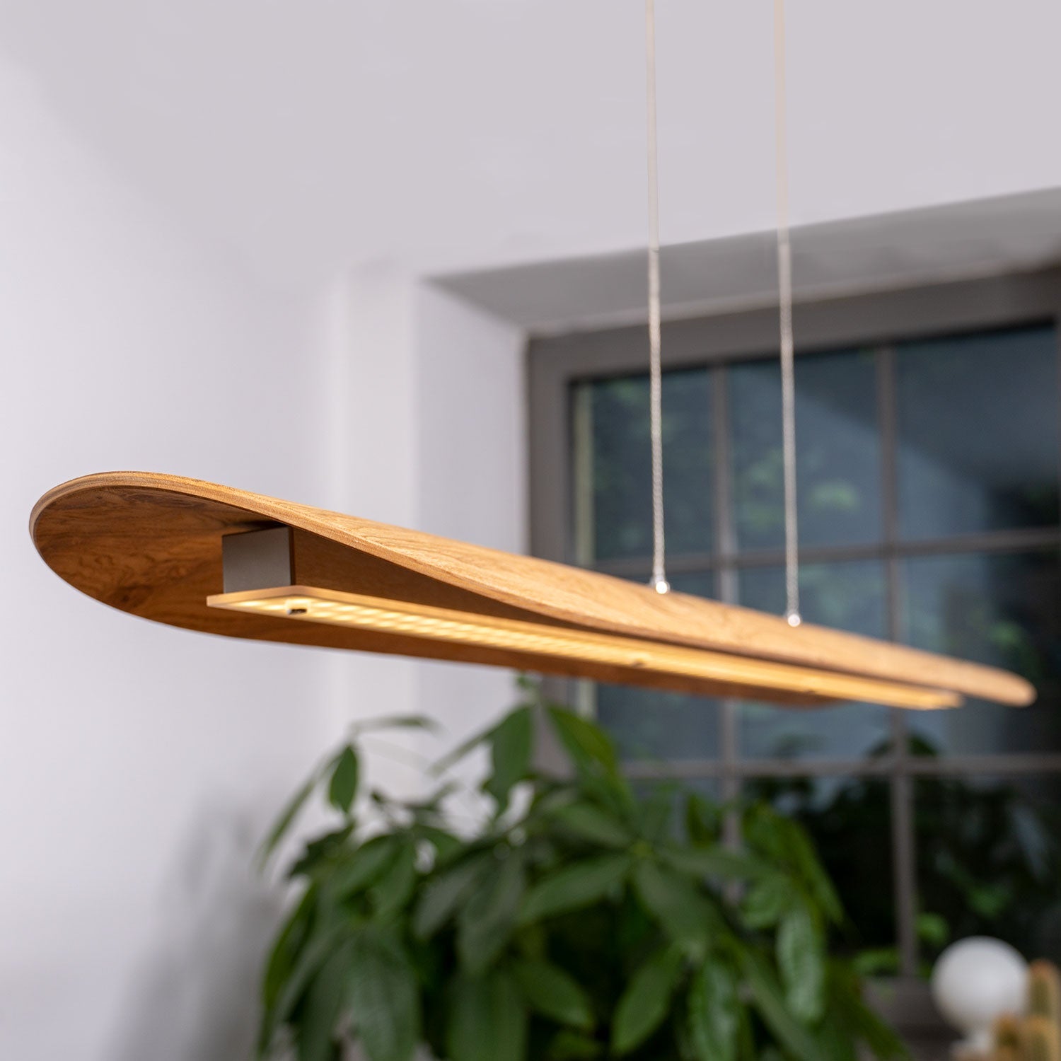 Elobra Living Colombia XL Pendelleuchte Eiche dimmbar