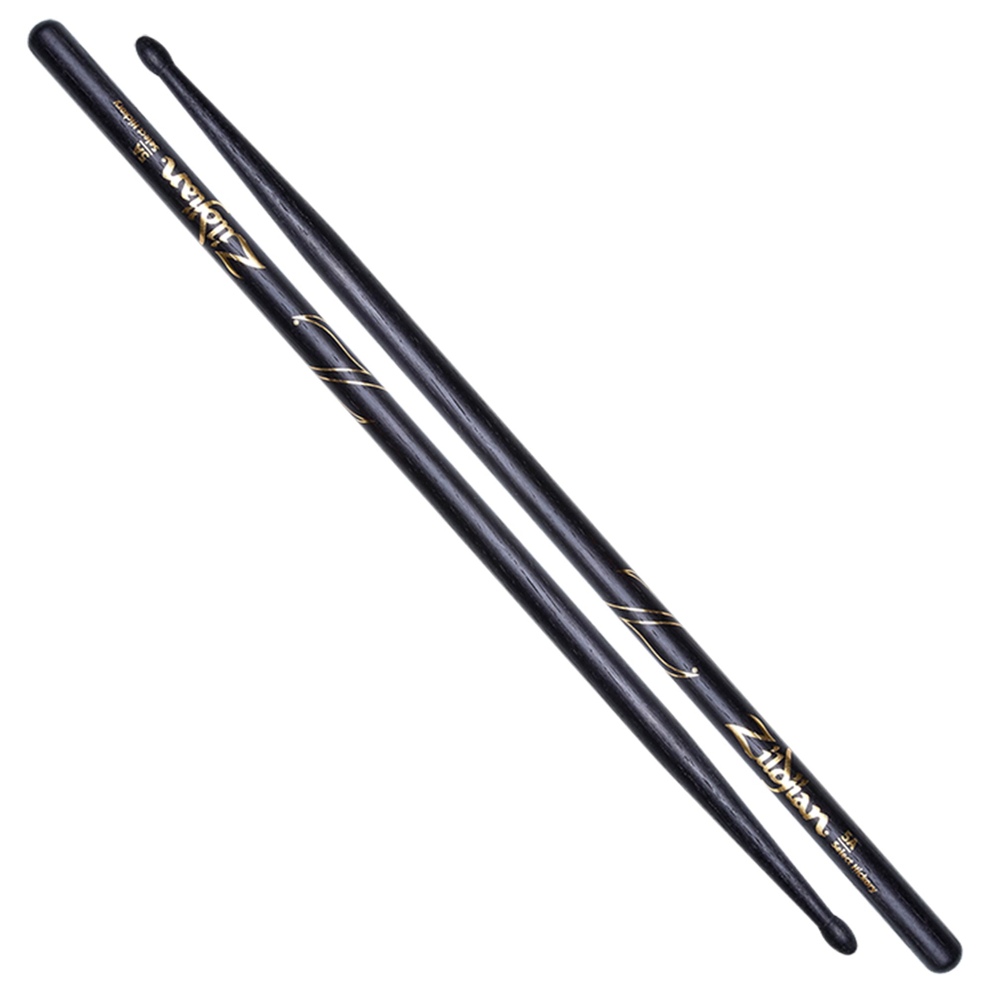 Zildjian 5A Black Drumsticks Hickory Paar schwarz