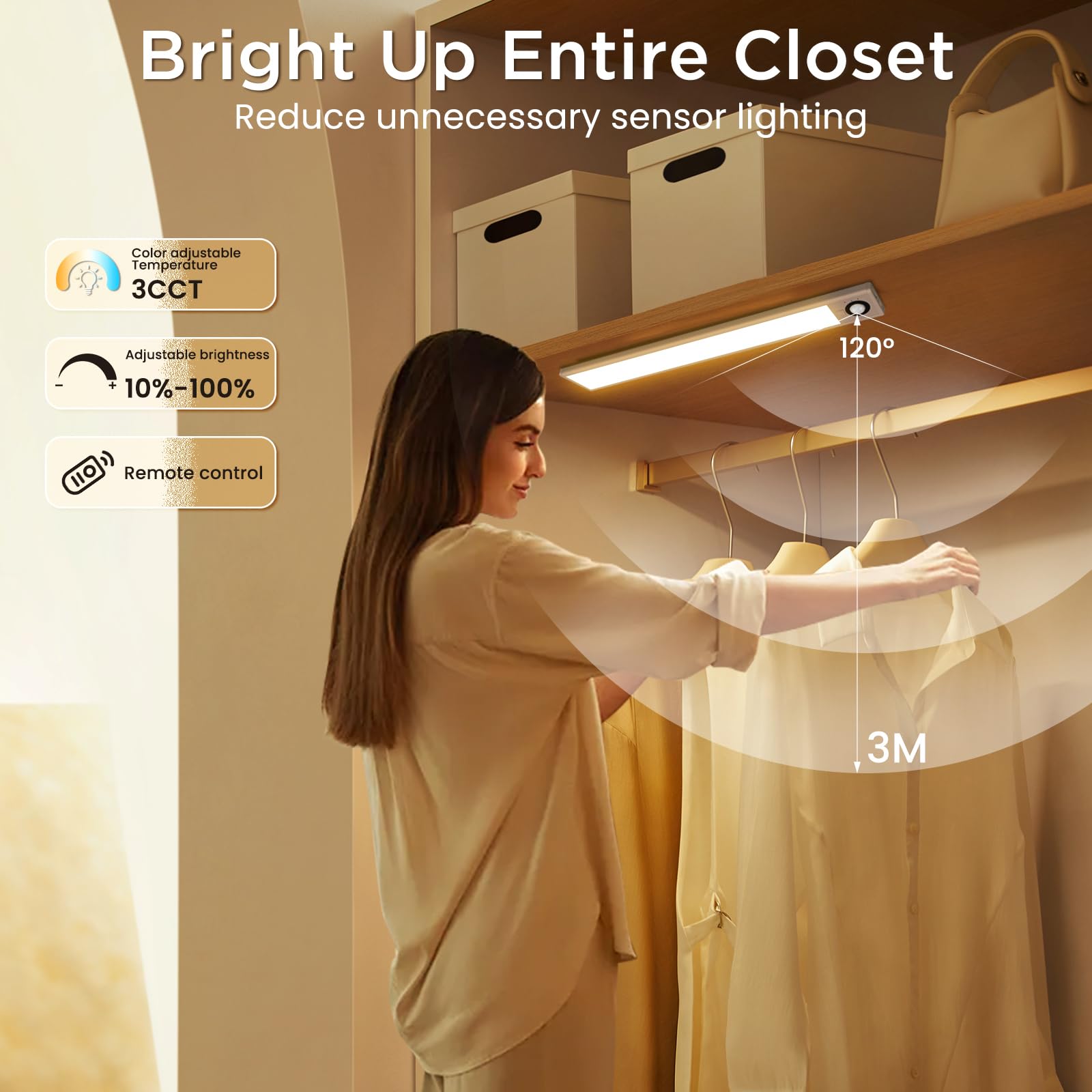 Alusso Cabinet Light 30cm LED Schrankbeleuchtung Bewegungsmelder