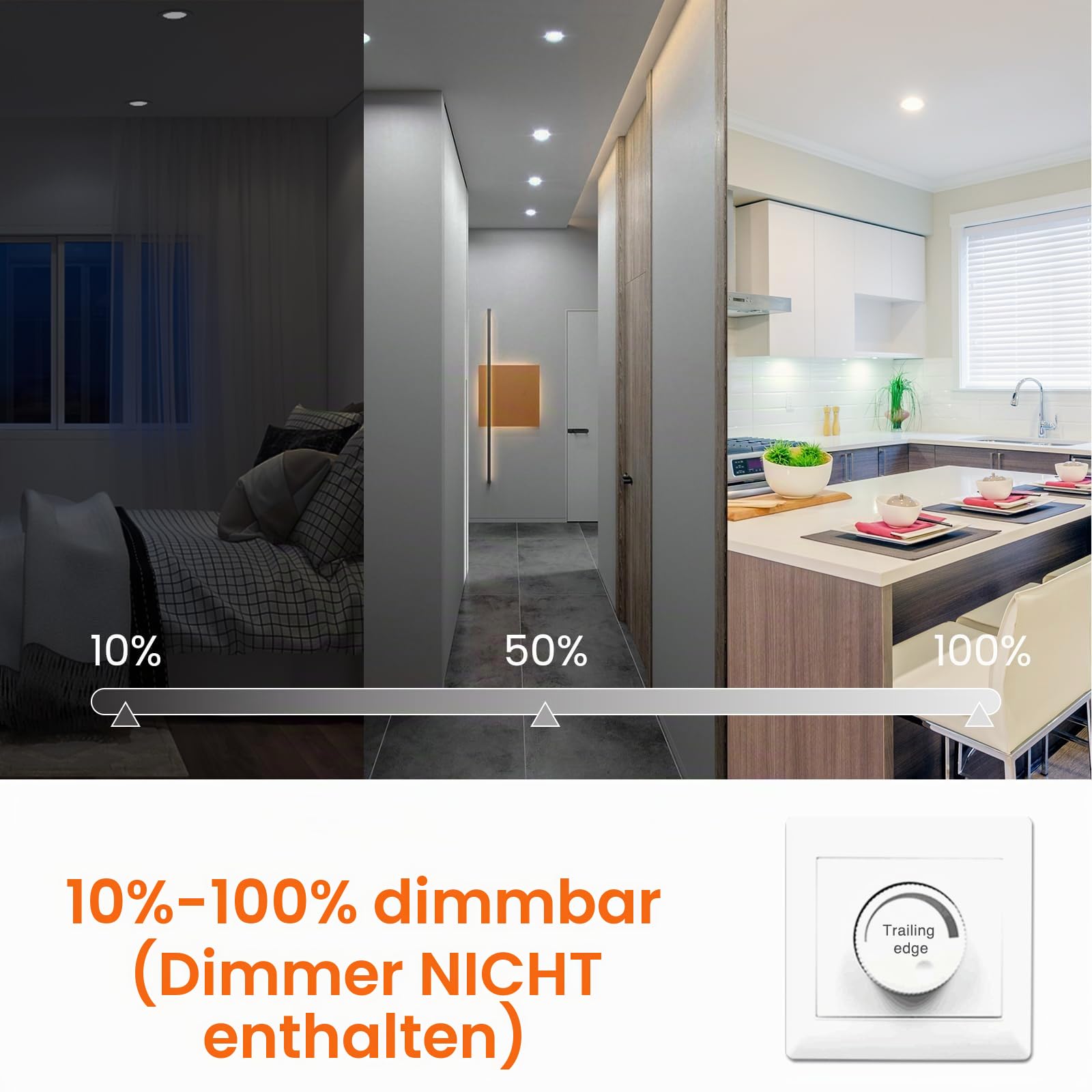 Alusso Bulb LED Modul 6W GU10 MR16 Ersatz 3000-6500K 6er-Pack