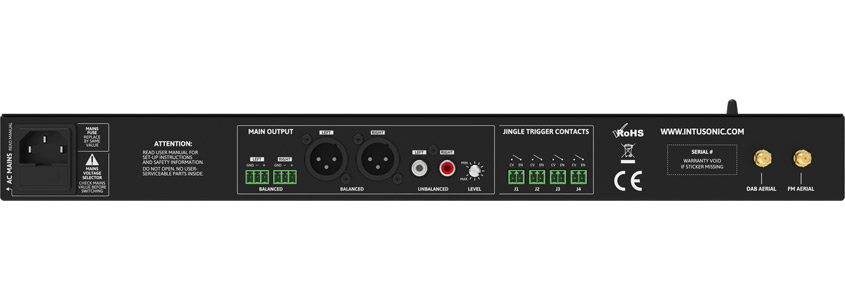 INTUSONIC INTUWORX NSA52 Audioquelle DAB+ USB 19 Zoll 1HE