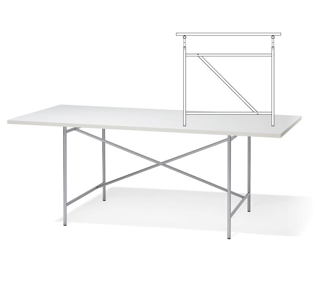 Richard Lampert Eiermann 1 Tisch Silber Gestell