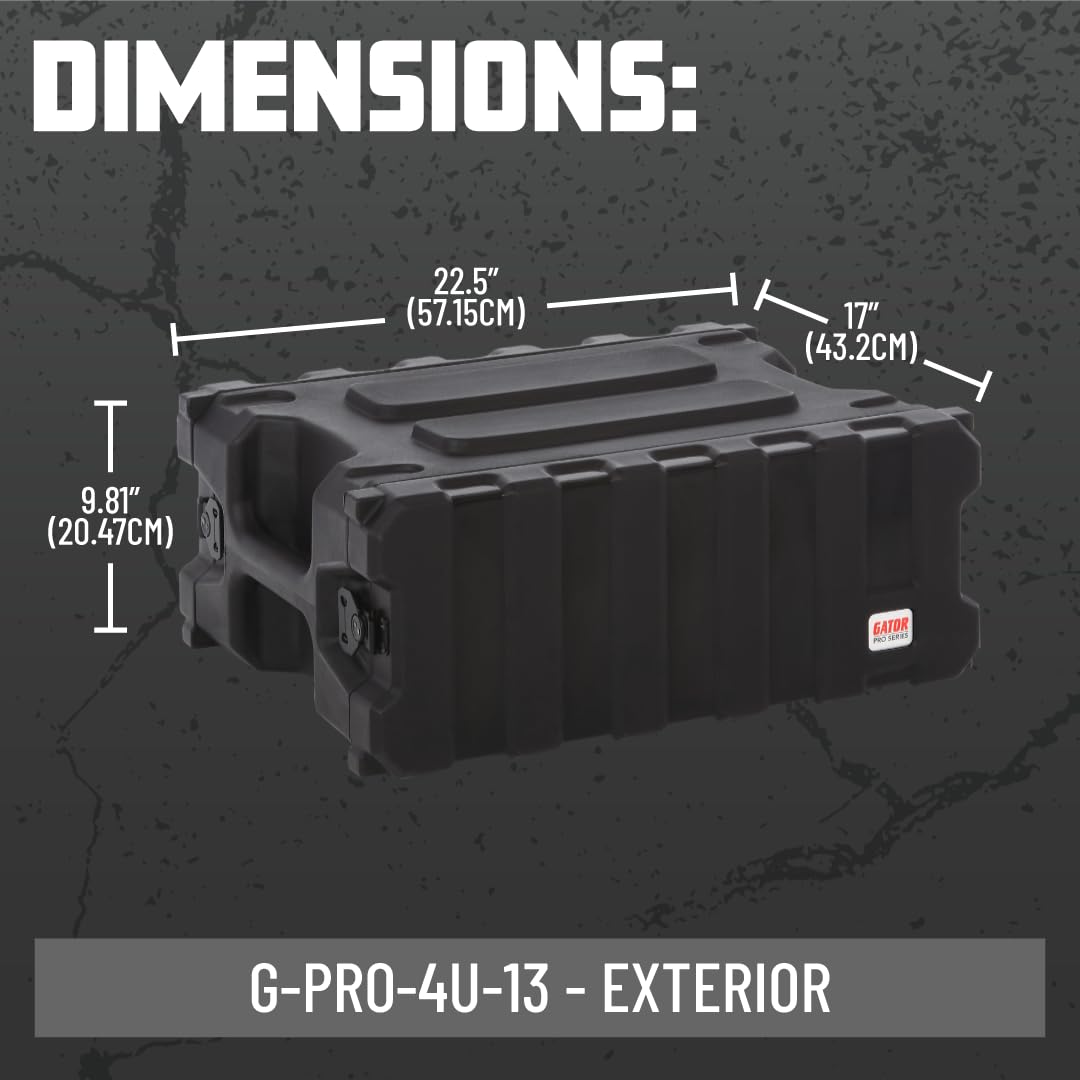 Gator G-Pro G-PRO-4U-13 Rack-Koffer 4U 13 Zoll PE