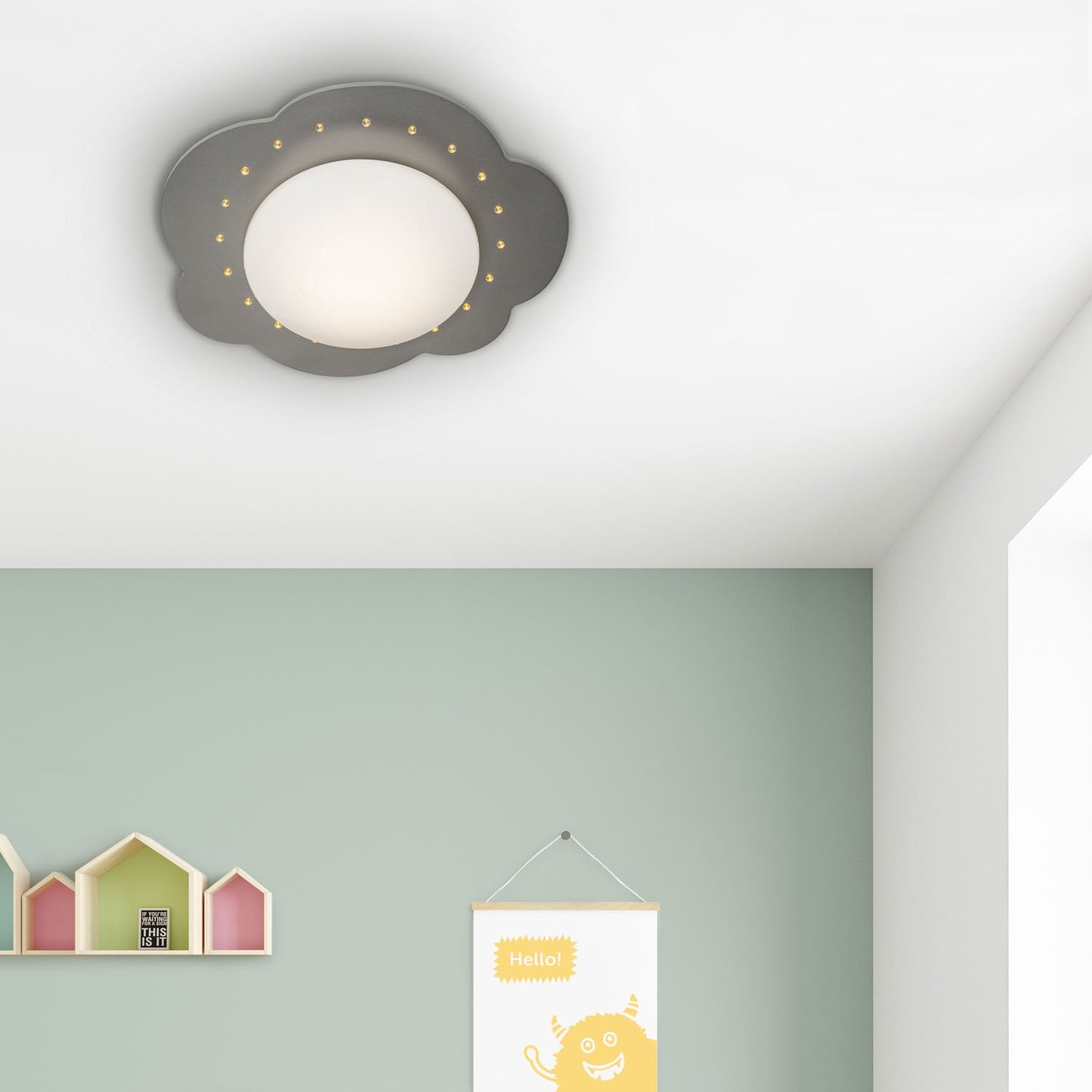 Elobra Kids LED Wolke S Deckenleuchte silber 48cm