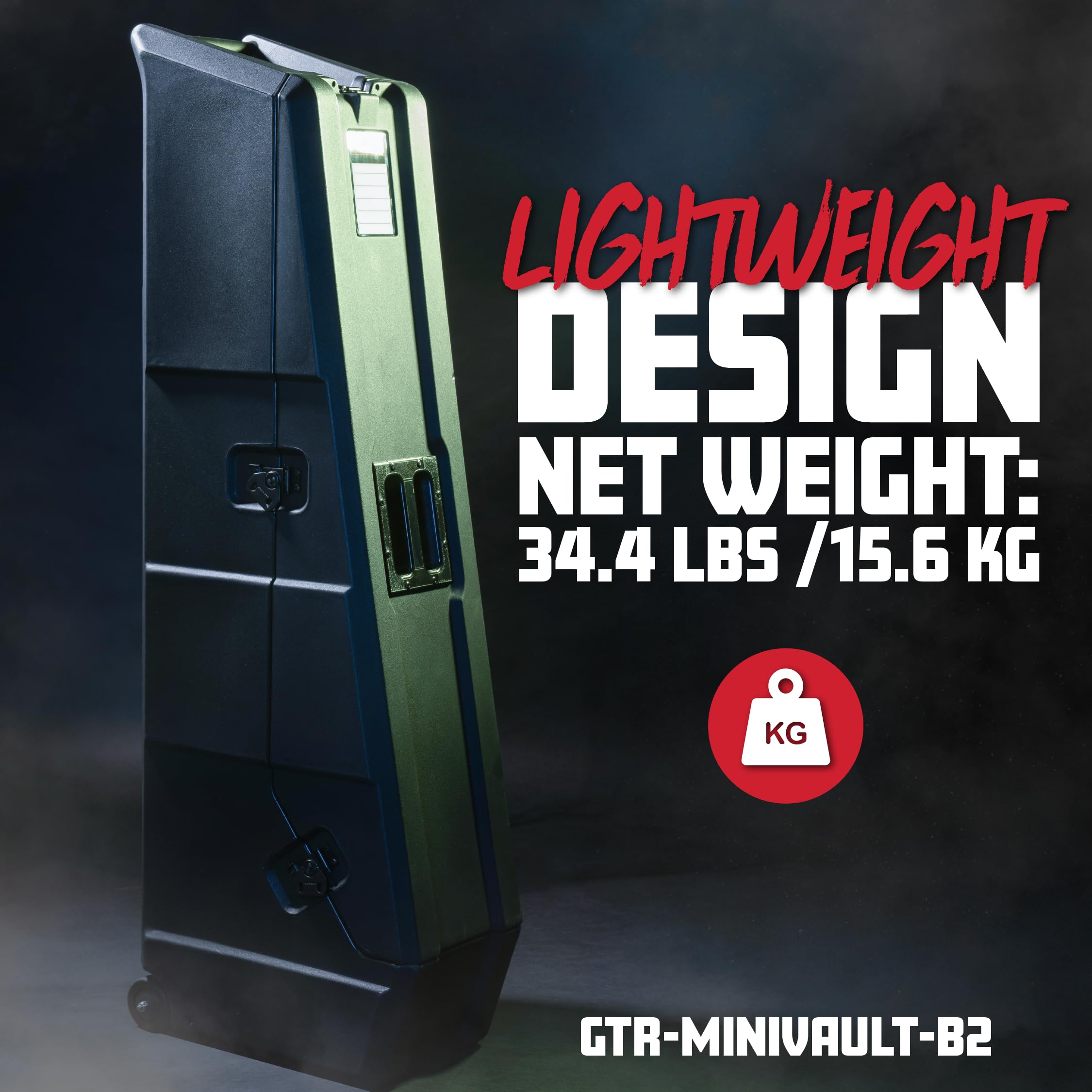 Gator Mini Vault E-Bass Koffer 2 Bässe Rollen schwarz