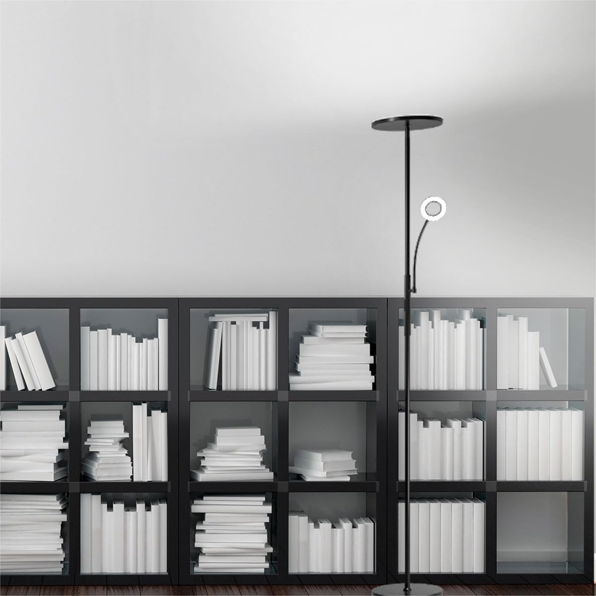 Modlicht Stehlampe dimmbar 4200LM Schwarz mit Fernbedienung
