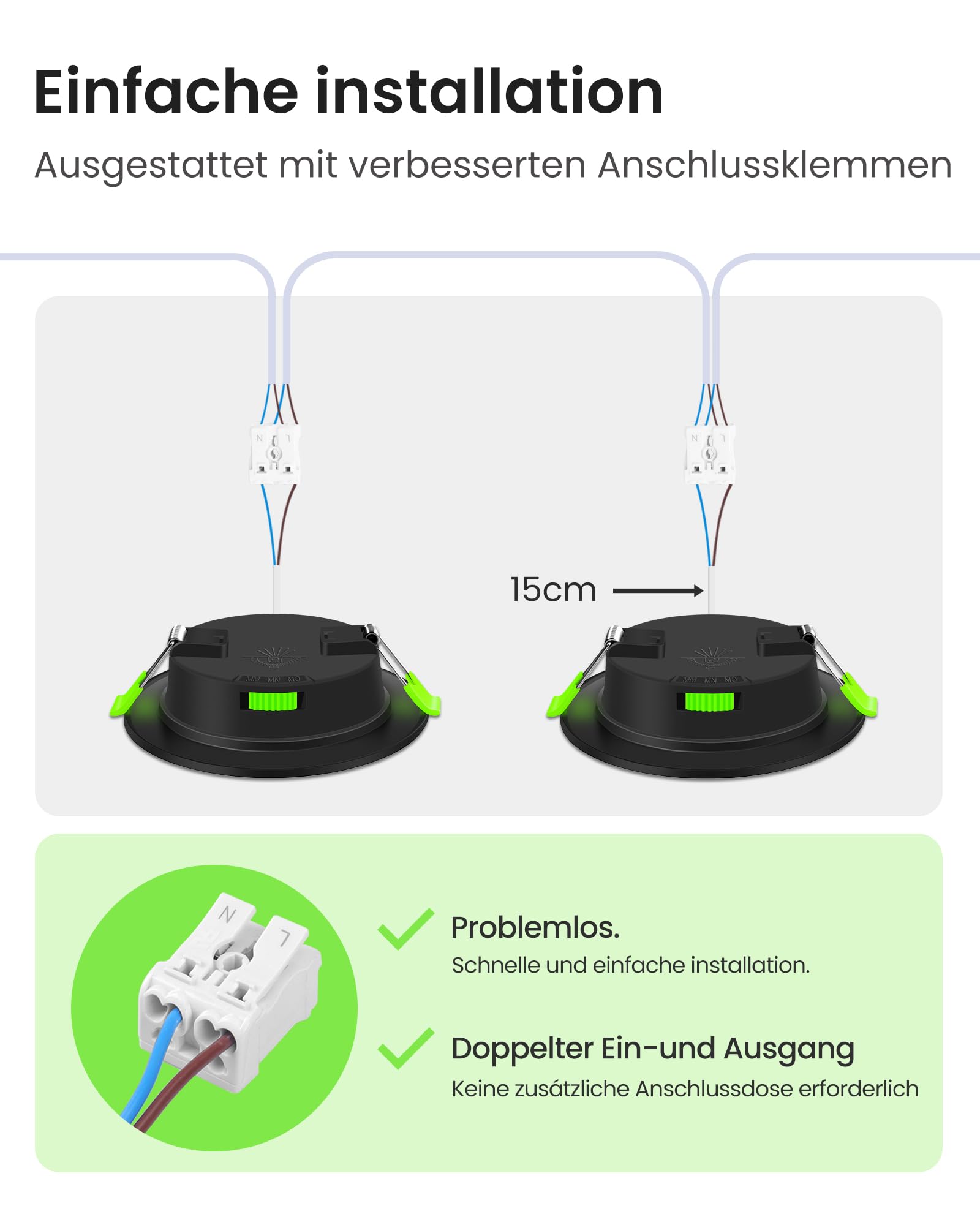 ALUSSO Einbaustrahler LED 68-78mm 5W dimmbar 10er Set 3CCT