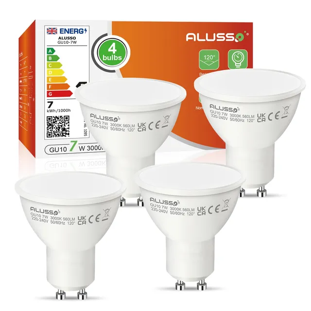 Alusso Bulb LED Birne warmweiss 3000K 4er Pack 7W
