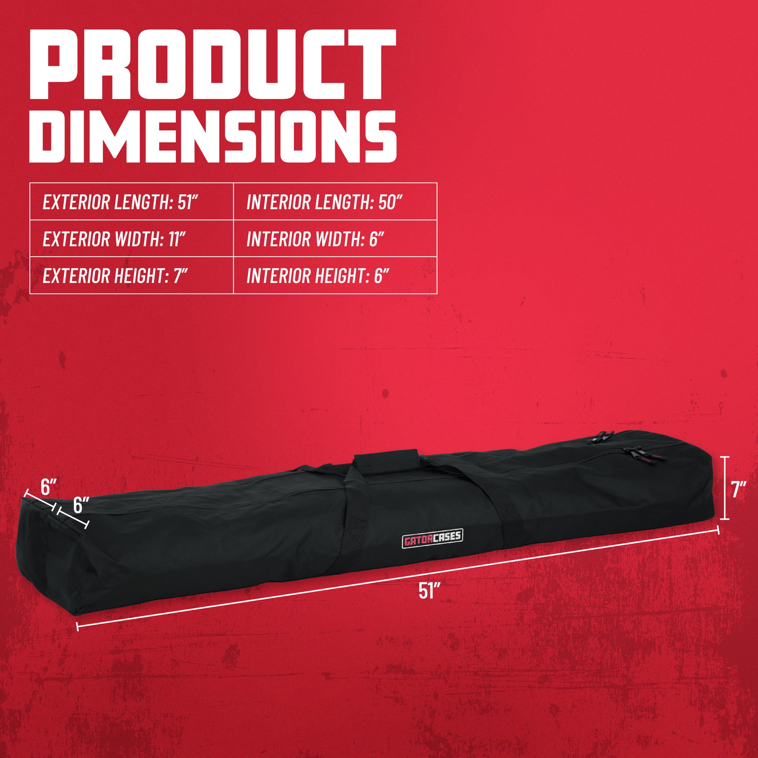 Gator GPA-SPKSTDBG-50DLX Stativtasche Doppel 127 cm Nylon